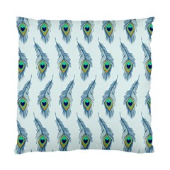 Background Of Beautiful Peacock Feathers Standard Cushion Case (two Sides) by Nexatart