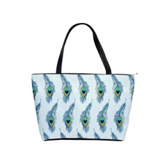 Background Of Beautiful Peacock Feathers Shoulder Handbags by Nexatart