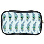 Background Of Beautiful Peacock Feathers Toiletries Bags 2-Side Front