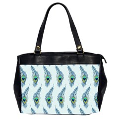 Background Of Beautiful Peacock Feathers Office Handbags (2 Sides)  by Nexatart