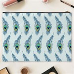 Background Of Beautiful Peacock Feathers Cosmetic Bag (XXXL)  Back