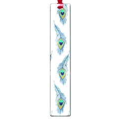 Background Of Beautiful Peacock Feathers Large Book Marks by Nexatart