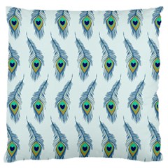 Background Of Beautiful Peacock Feathers Standard Flano Cushion Case (one Side) by Nexatart