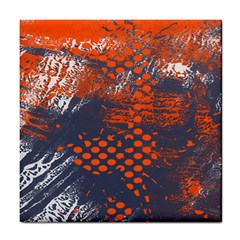 Dark Blue Red And White Messy Background Tile Coasters by Nexatart