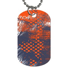 Dark Blue Red And White Messy Background Dog Tag (two Sides) by Nexatart