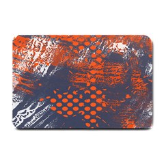 Dark Blue Red And White Messy Background Small Doormat  by Nexatart