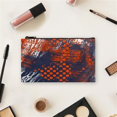 Dark Blue Red And White Messy Background Cosmetic Bag (small)  by Nexatart