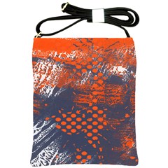 Dark Blue Red And White Messy Background Shoulder Sling Bags by Nexatart