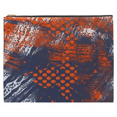 Dark Blue Red And White Messy Background Cosmetic Bag (xxxl)  by Nexatart