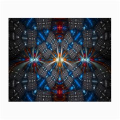 Fancy Fractal Pattern Background Accented With Pretty Colors Small Glasses Cloth (2-side) by Nexatart