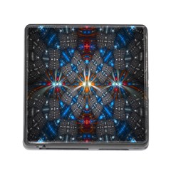 Fancy Fractal Pattern Background Accented With Pretty Colors Memory Card Reader (square) by Nexatart