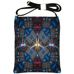 Fancy Fractal Pattern Background Accented With Pretty Colors Shoulder Sling Bags by Nexatart