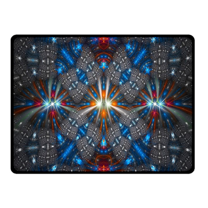 Fancy Fractal Pattern Background Accented With Pretty Colors Fleece Blanket (Small)