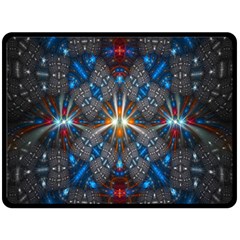 Fancy Fractal Pattern Background Accented With Pretty Colors Double Sided Fleece Blanket (large)  by Nexatart