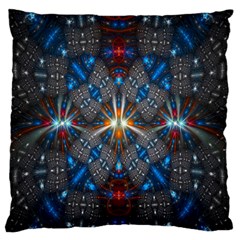 Fancy Fractal Pattern Background Accented With Pretty Colors Standard Flano Cushion Case (one Side) by Nexatart