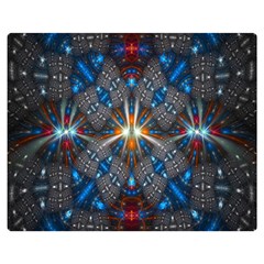 Fancy Fractal Pattern Background Accented With Pretty Colors Double Sided Flano Blanket (medium)  by Nexatart