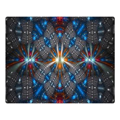 Fancy Fractal Pattern Background Accented With Pretty Colors Double Sided Flano Blanket (large)  by Nexatart