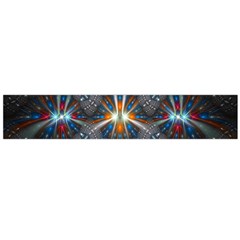 Fancy Fractal Pattern Background Accented With Pretty Colors Flano Scarf (large) by Nexatart