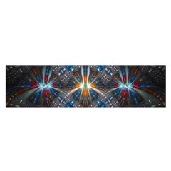 Fancy Fractal Pattern Background Accented With Pretty Colors Satin Scarf (oblong) by Nexatart