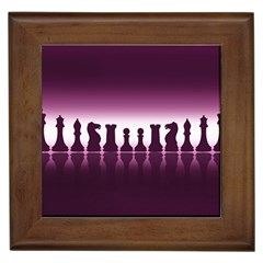 Chess Pieces Framed Tiles by Valentinaart