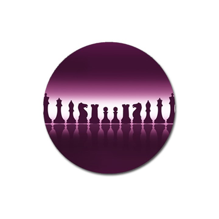 Chess Pieces Magnet 3  (Round)