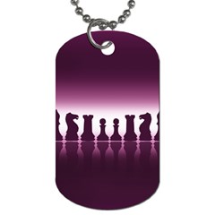 Chess Pieces Dog Tag (two Sides) by Valentinaart