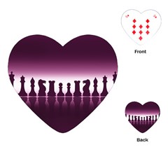 Chess Pieces Playing Cards (heart)  by Valentinaart