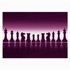 Chess Pieces Large Glasses Cloth (2-side) by Valentinaart