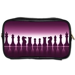 Chess Pieces Toiletries Bags by Valentinaart