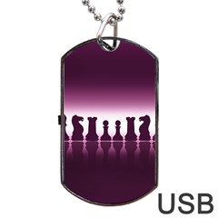 Chess Pieces Dog Tag Usb Flash (two Sides) by Valentinaart