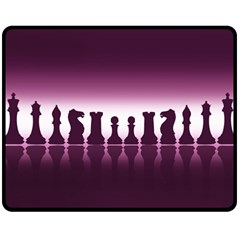 Chess Pieces Double Sided Fleece Blanket (medium)  by Valentinaart