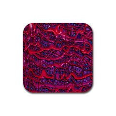 Plastic Mattress Background Rubber Coaster (square)  by Nexatart