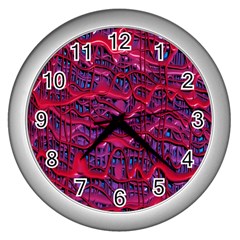 Plastic Mattress Background Wall Clocks (silver)  by Nexatart