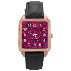 Plastic Mattress Background Rose Gold Leather Watch  by Nexatart