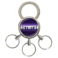 Chess Pieces 3-Ring Key Chains