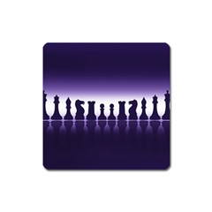 Chess Pieces Square Magnet