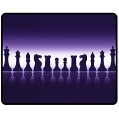 Chess Pieces Double Sided Fleece Blanket (Medium) 