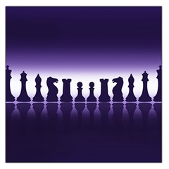 Chess Pieces Large Satin Scarf (square)