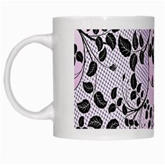 Floral Pattern Background White Mugs by Nexatart