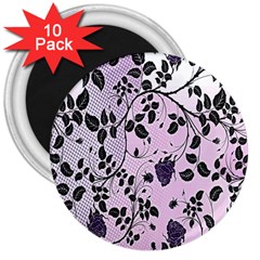 Floral Pattern Background 3  Magnets (10 Pack)  by Nexatart