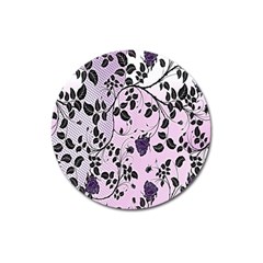 Floral Pattern Background Magnet 3  (round) by Nexatart