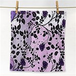 Floral Pattern Background Face Towel Front