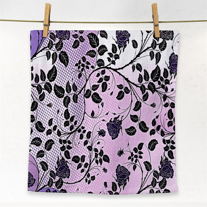 Floral Pattern Background Face Towel