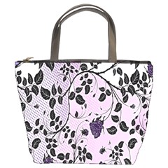 Floral Pattern Background Bucket Bags by Nexatart