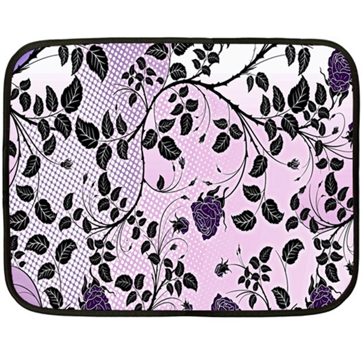 Floral Pattern Background Double Sided Fleece Blanket (Mini) 