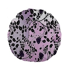 Floral Pattern Background Standard 15  Premium Flano Round Cushions by Nexatart