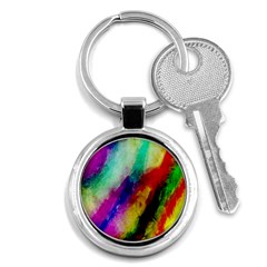 Colorful Abstract Paint Splats Background Key Chains (round)  by Nexatart