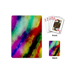 Colorful Abstract Paint Splats Background Playing Cards (mini)  by Nexatart