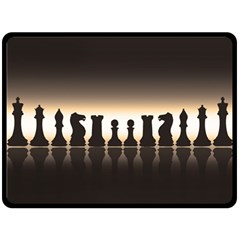 Chess Pieces Fleece Blanket (large)  by Valentinaart