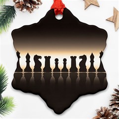 Chess Pieces Snowflake Ornament (two Sides) by Valentinaart